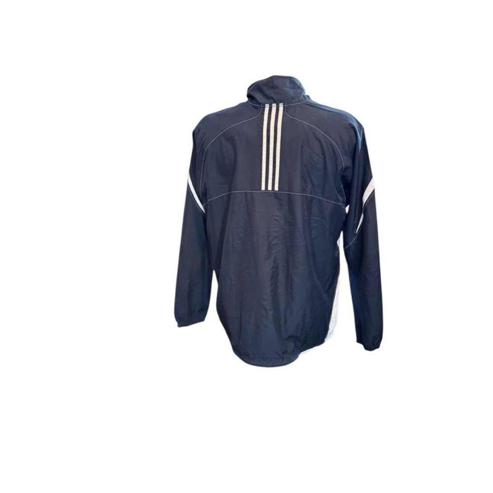 Men's Adidas Dark Navy / black White Windbreaker Jacket XL - Picture 2 of 4